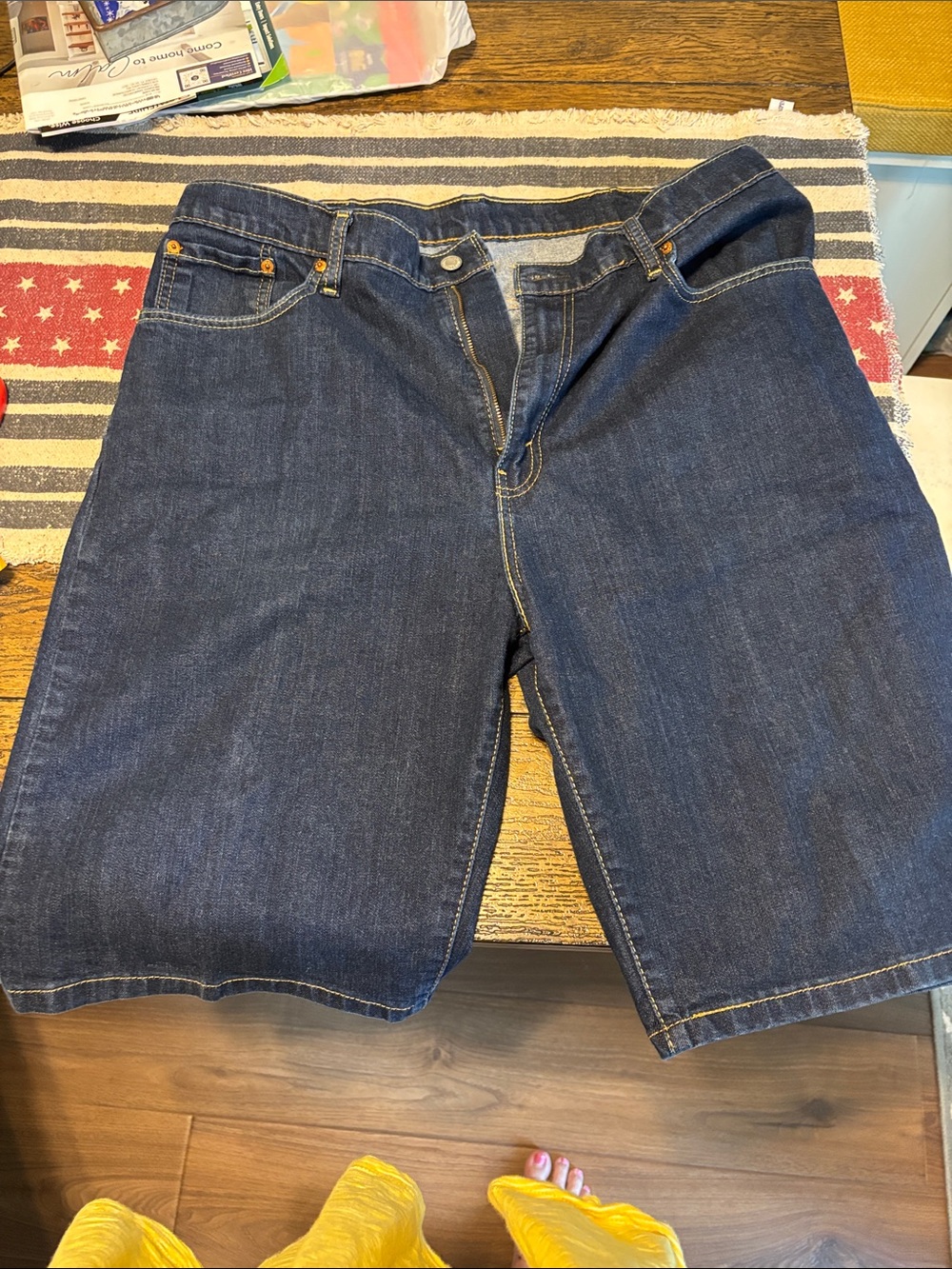 Levi's Dark Blue Denim Jean Shorts